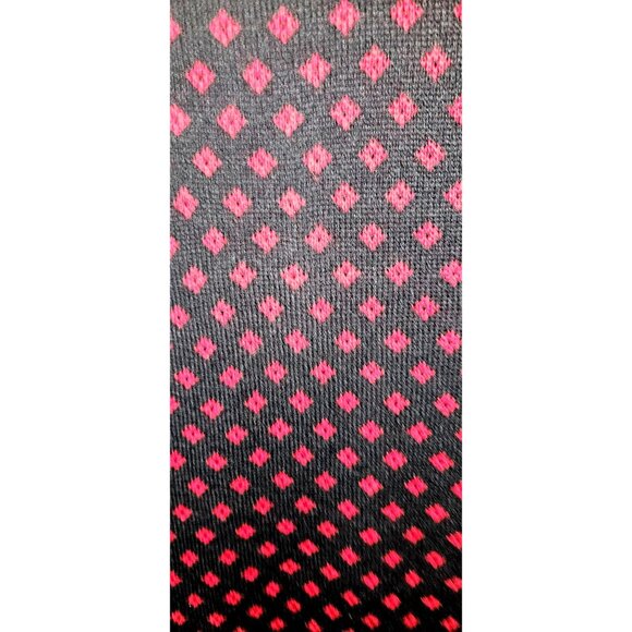 Vintage Klein By Aris Red & Black Knit Scarf Red Black Reversable - Picture 7 of 10